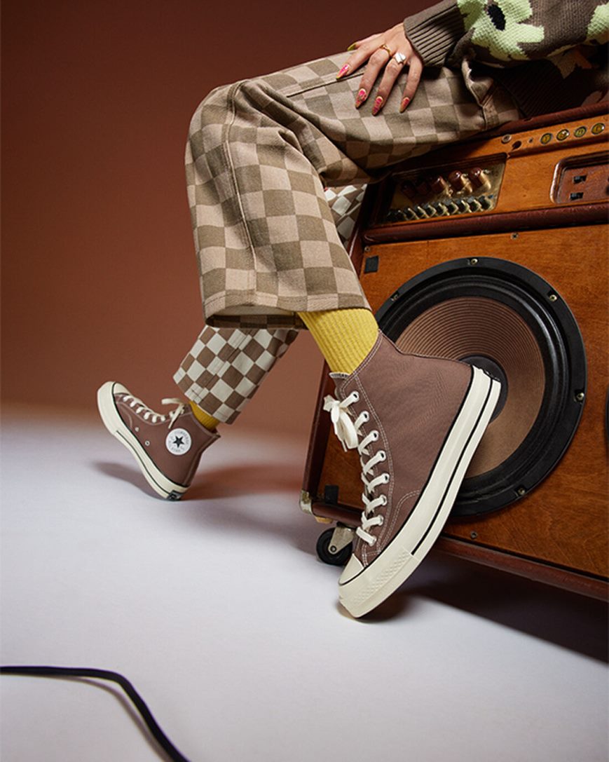 Men's Converse Chuck 70 Vintage Canvas High Top Shoes Brown / Black | AU 04CE9R